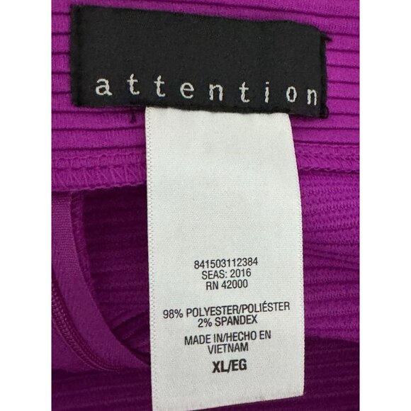 Attention Womens XL Fuchsia Pencil Skirt Polyester/Spandex - Picture 3 of 4